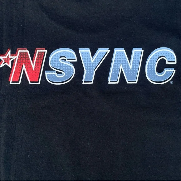 NWT Vintage 90s NSYNC Justin Timberlake Deadstock Black Graphic T-shirt